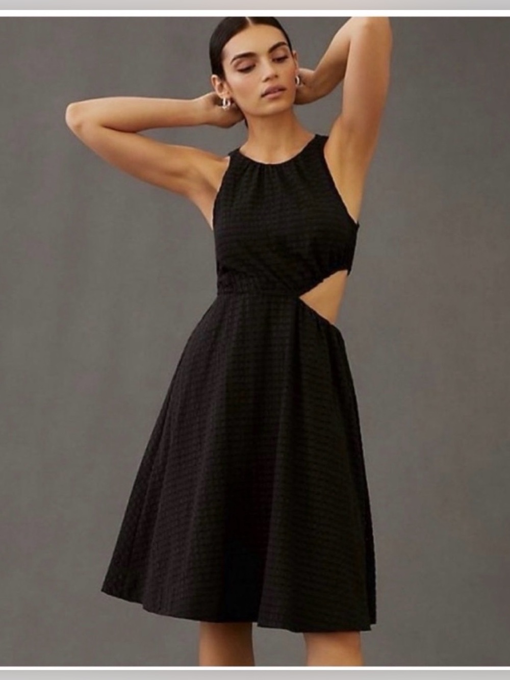 Anthropologie Maeve Black Cut Out Dress